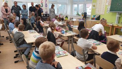 První školní den – fotografie