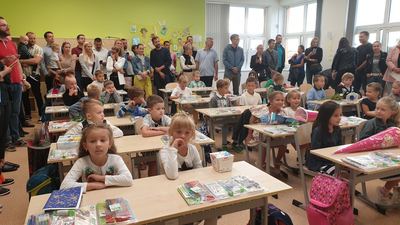 První školní den – fotografie